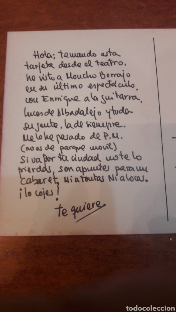 Postales: Postal Moncho Borrajo - Foto 2