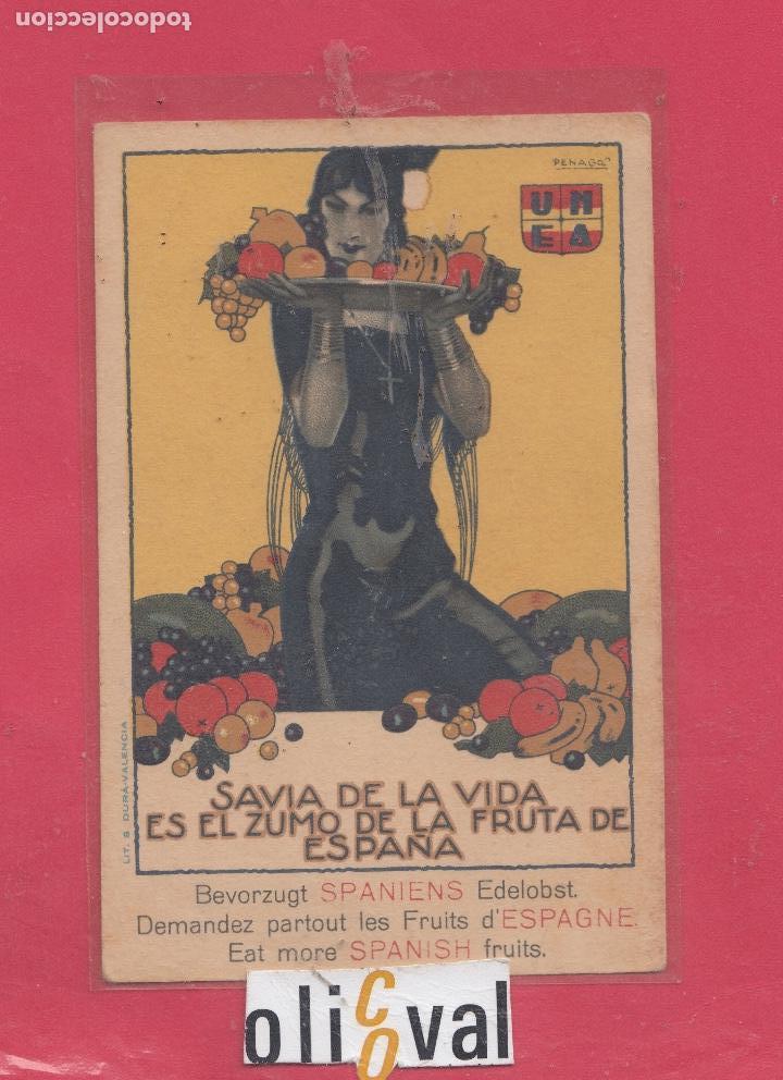 Postkarten: UNEA PENAGOS MORELL BARTTEZZI PROMOCI&Oacute;N DE LA NARANJA FRUTA 4 SERIE COMPLETA P1832