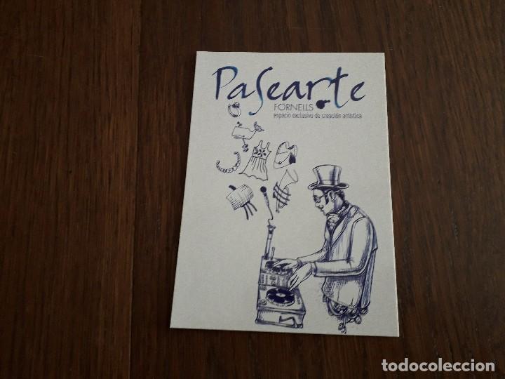 Postales: postal de publicidad pasear-te espacio creaci&oacute;n art&iacute;stica, Fornells. postalfree Menorca.