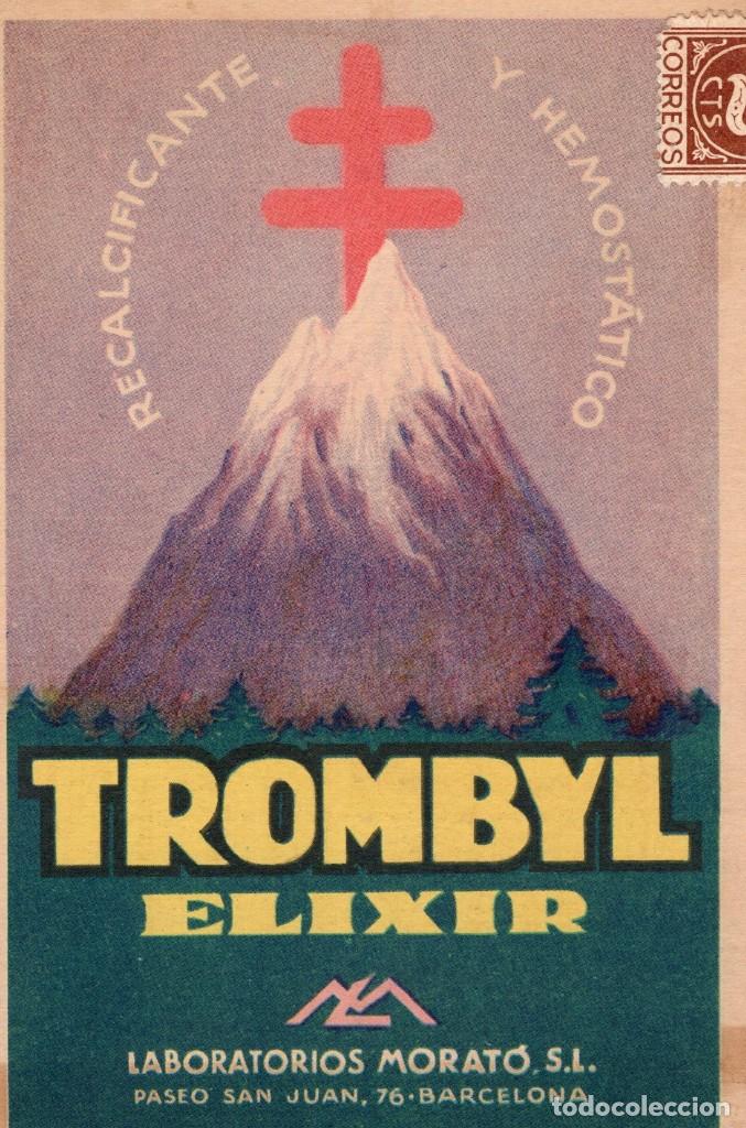 Postales: barcelona. laboratorios morat&oacute;. trombyl elixir - Foto 1
