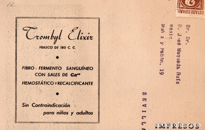 Postales: barcelona. laboratorios morat&oacute;. trombyl elixir - Foto 2