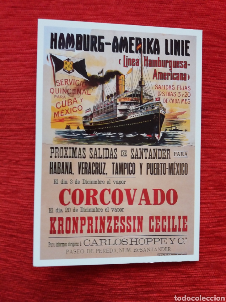 Postales: HAMBURG-AMERIKA LINIE - Foto 1