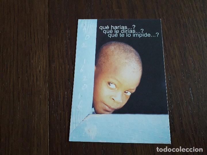 Postales: postal de publicidad fundaci&oacute;n manos unidas, padrina un ni&ntilde;o.