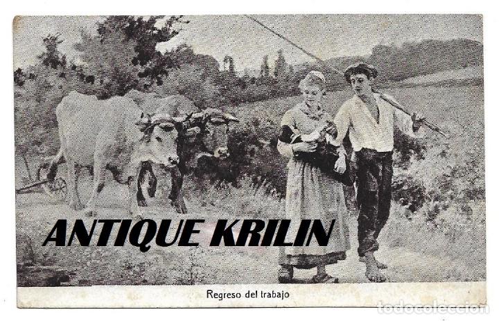 Cartoline: POSTAL CHOCOLATES AMATLLER .- REGRESO AL TRABAJO .- THOMAS