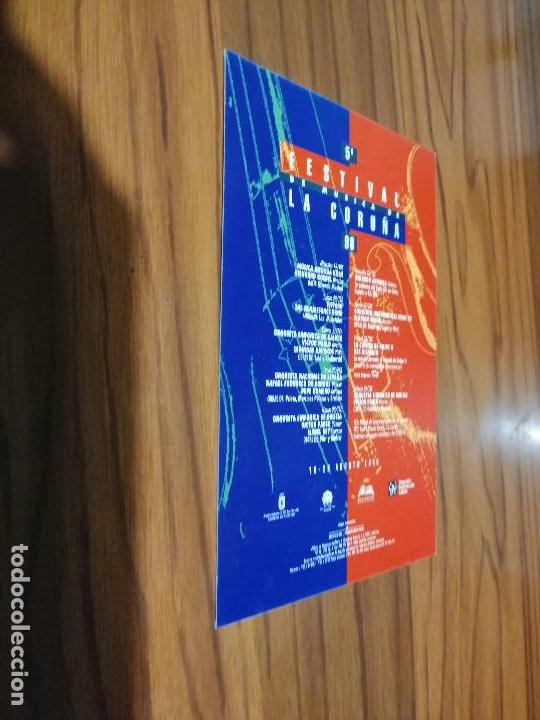 Postkarten: POSTAL. 5 FESTIVAL DE M&Uacute;SICA DE LA CORU&Ntilde;A 98. SIN USO. BUEN ESTADO. RARO