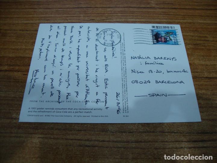 Postales: POSTAL ORIGINAL COCA COLA CIRCULADA 1996 - Foto 2