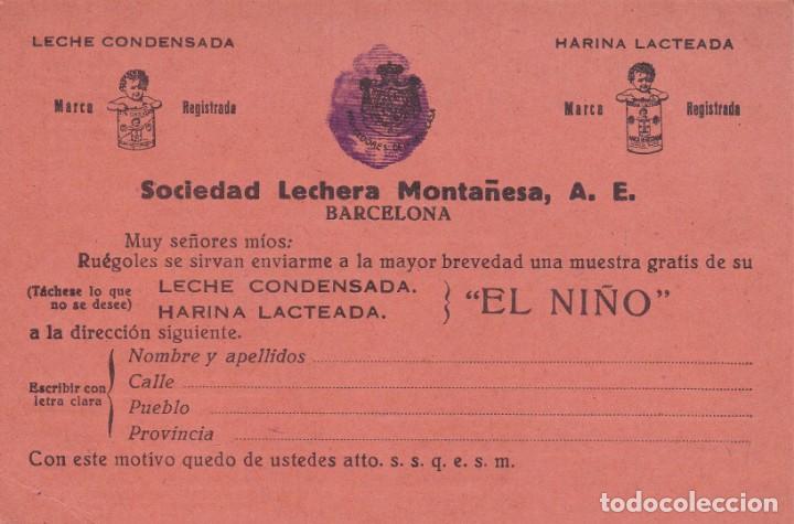 Postales: Sdad. Lechera Monta&ntilde;esa A.E. Barcelona - Foto 2