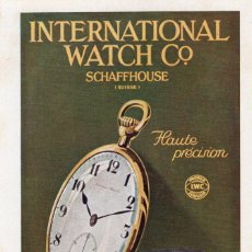 Postales: RELOJES INTERNATIONAL WATCH. BARCELONA 1929. Lote 168989972
