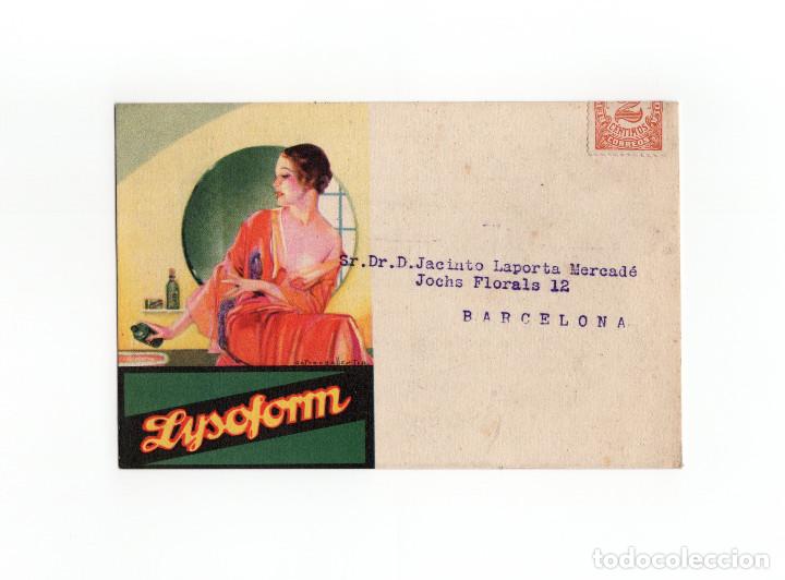 Postales: POSTAL PUBLICITARIA LABORATORIO LYSOFORM - VALENCIA - Foto 1