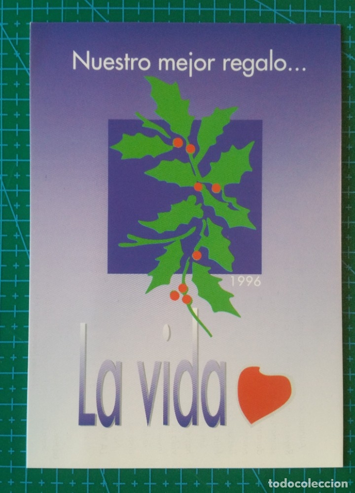Postcards: LA VIDA NUESTRO MEJOR REGALO. NAVIDAD. DONACION DE SANGRE. ICHH. GOBIERNO DE CANARIAS. 1996