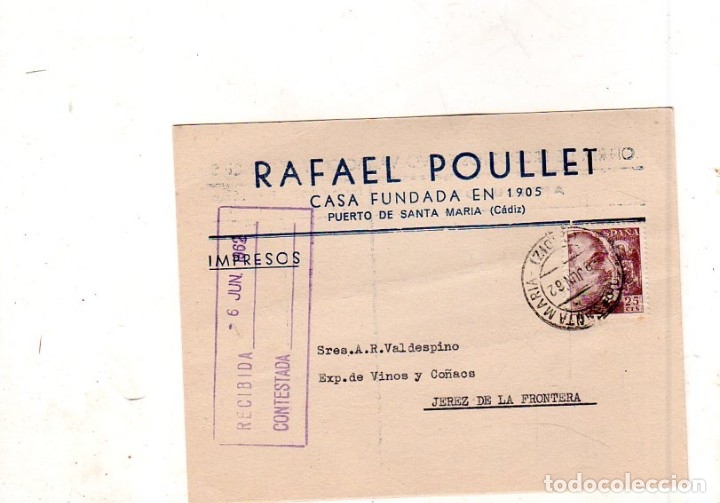 Postkarten: TARJETA POSTAL PUBLICITARIA. RAFAEL POULLET.