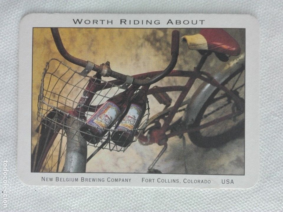 Postcards: POSTAL NUEVA / POSAVASOS - NEW BELGIUM BREWERY - COLORADO USA - CERVEZA BICICLETA