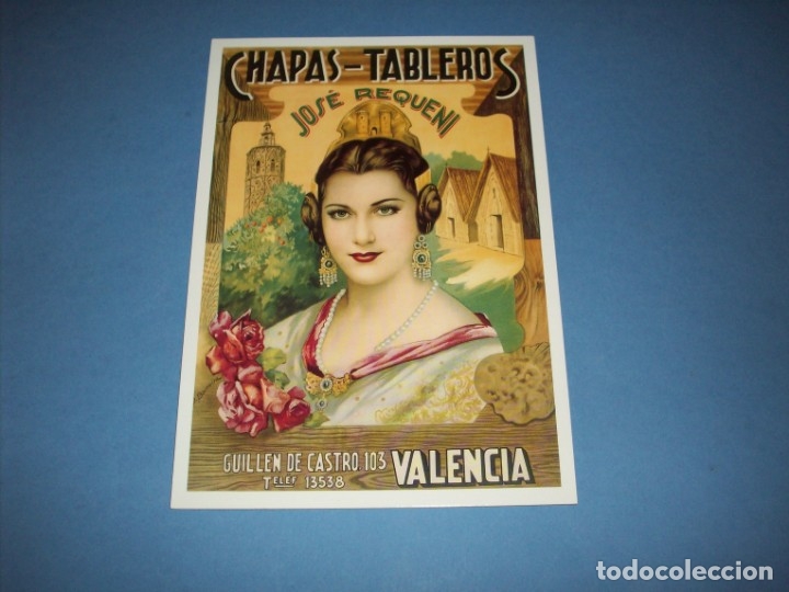 Postales: postal publicitaria de chapas y tableros - Foto 1
