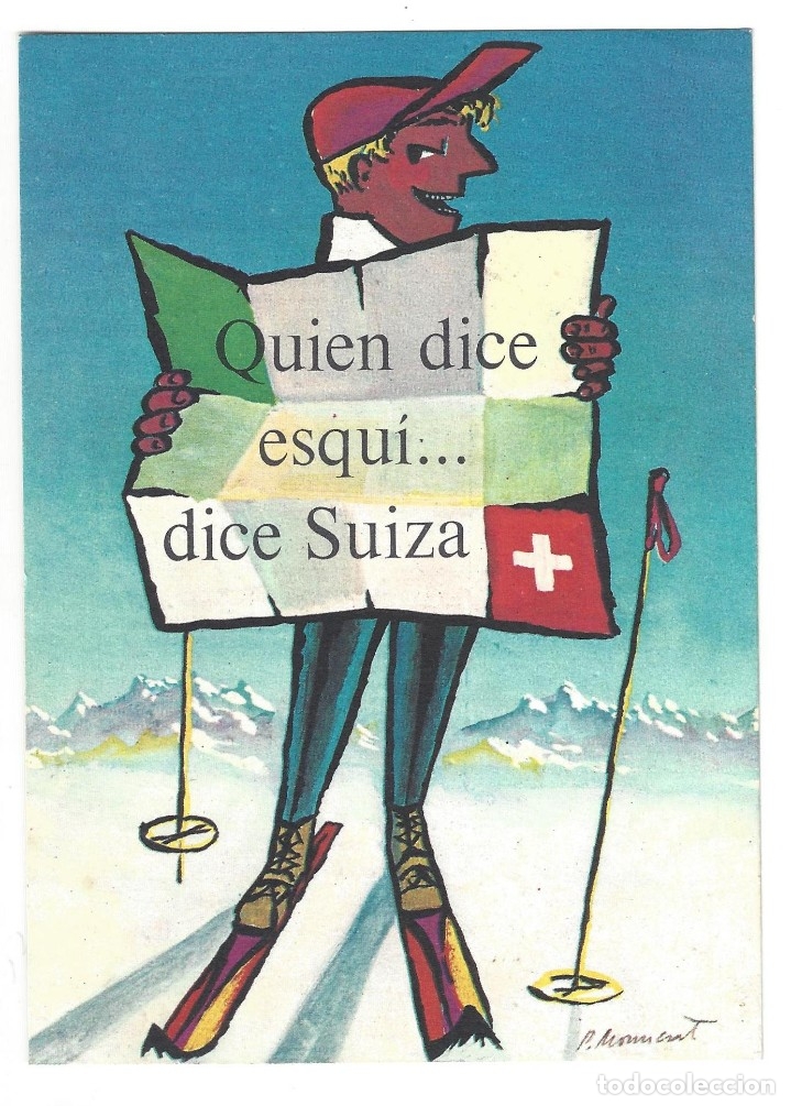 Postales: QUIEN DICE ESQU&Iacute;... DICE SUIZA. VIAJES BAIXAS. BARCELONA- SIN CIRCULAR