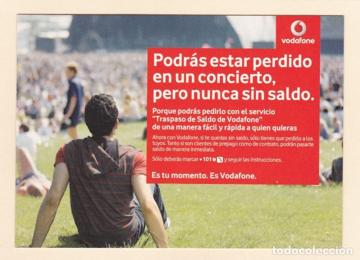 Postales: POSTAL PUBLICITARIA VODAFONE - Foto 1