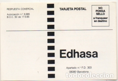 Postales: TARJETA POSTAL. RESPUESTA COMERCIAL. EDITORIAL EDHASA   P-RESP-267