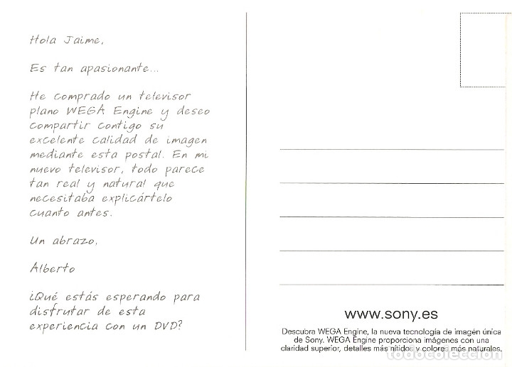 Postales: POSTAL PUBLICITARIA - SONY - Foto 2