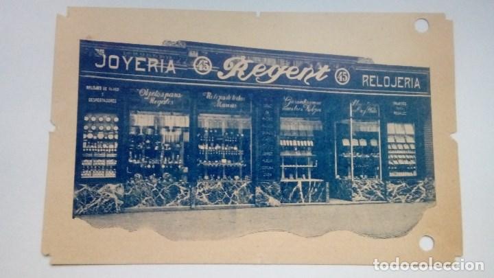 Postales: TARJETA JOYERIA REGENT RELOJERIA CIRCULADA A&Ntilde;OS 30