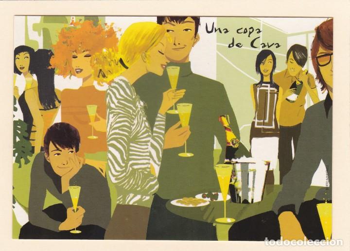 Postales: POSTAL UNA COPA DE CAVA. LA COPA DIFERENTE. INSTITUT CAVA - Foto 1