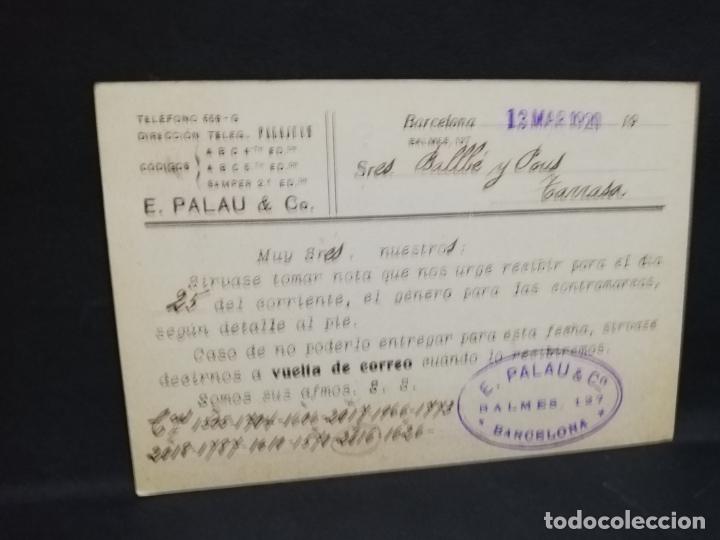 Postales: TARJETA POSTAL PUBLICITARIA. E. PALAU & C&ordm;. - Foto 1