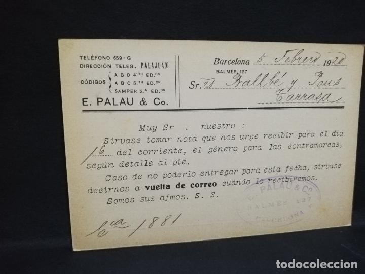 Postales: TARJETA POSTAL PUBLICITARIA. E. PALAU & C&ordm;. - Foto 1