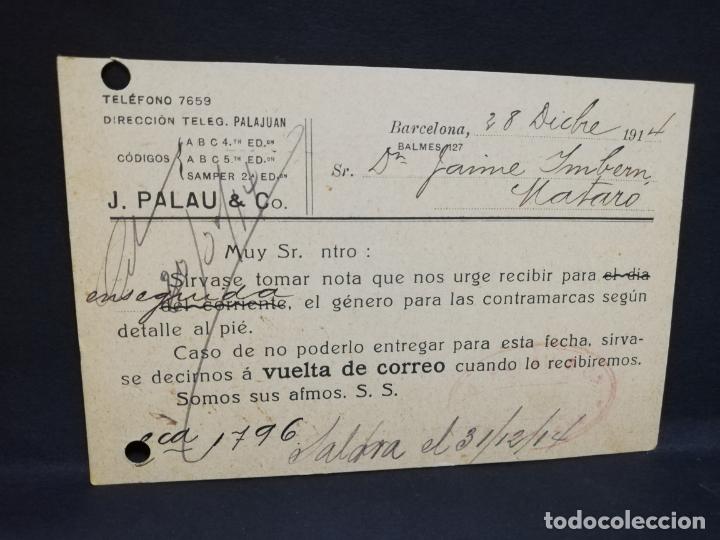 Postales: TARJETA POSTAL PUBLICITARIA. E. PALAU & C&ordm;. - Foto 1