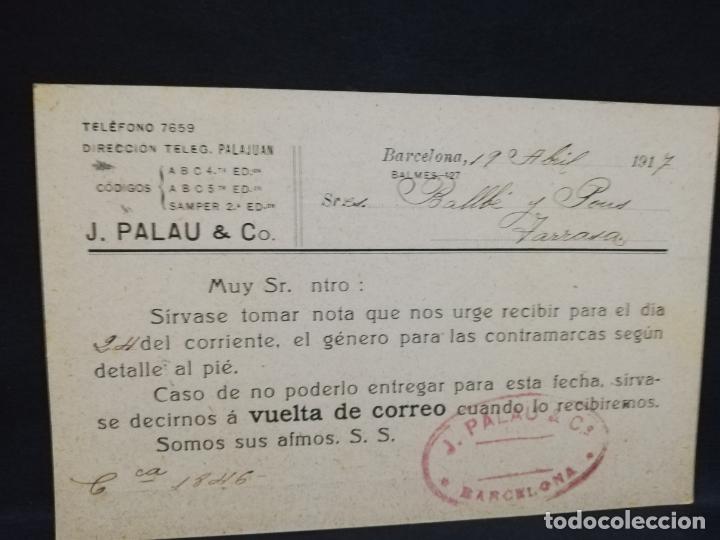 Postales: TARJETA POSTAL PUBLICITARIA. E. PALAU & C&ordm;. - Foto 1