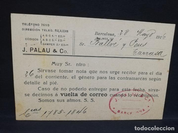 Postales: TARJETA POSTAL PUBLICITARIA. E. PALAU & C&ordm;. - Foto 1