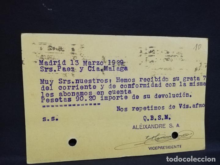 Postales: TARJETA POSTAL PUBLICITARIA. ALEIXANDRE, S. A. - Foto 2