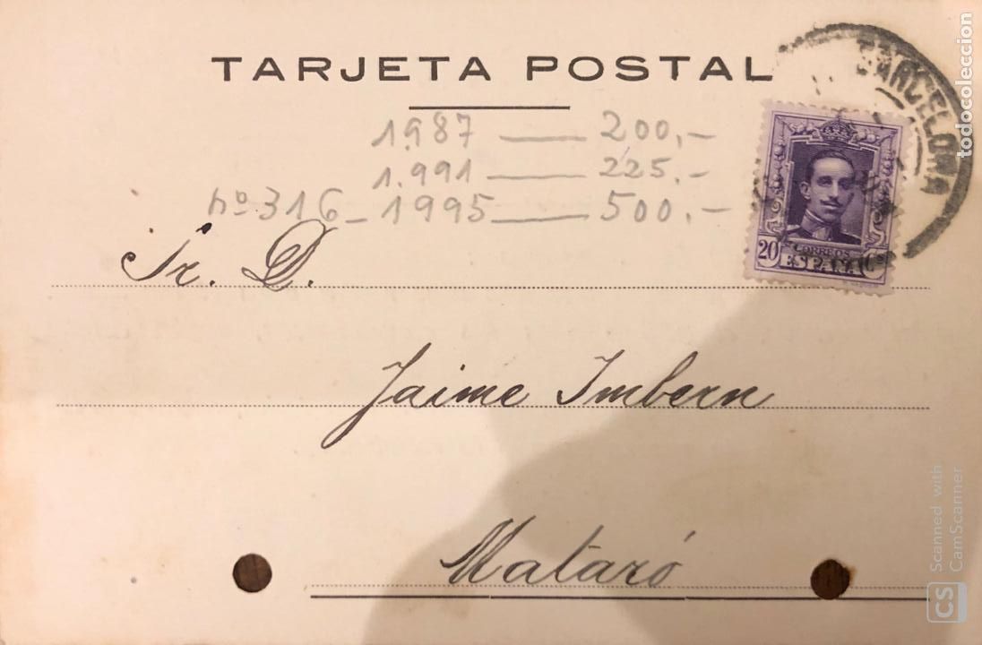 Postales: BARCELONA. PALAU & VENDRELL. 1925. VER DORSO. - Foto 1
