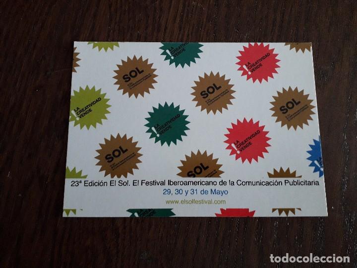 Postkarten: postal de publicidad, postalfree, 23 edici&oacute;n el sol, festival iberoameric&aacute;no de comunicaci&oacute;n public.