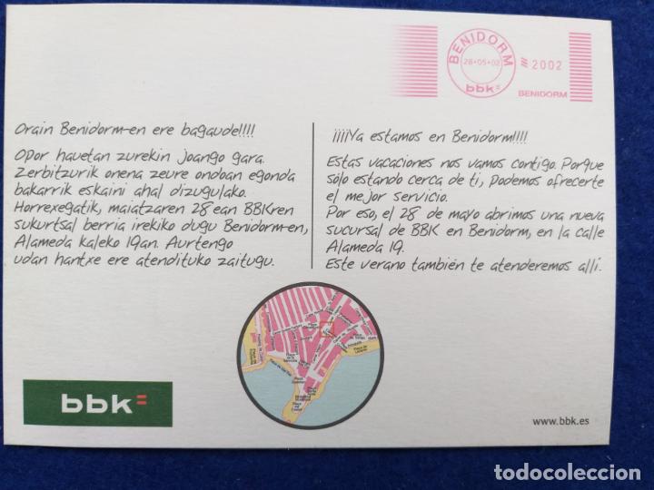 Postales: POSTAL BENIDORM BBK PUBLICIDAD NO CIRCULADA - Foto 2