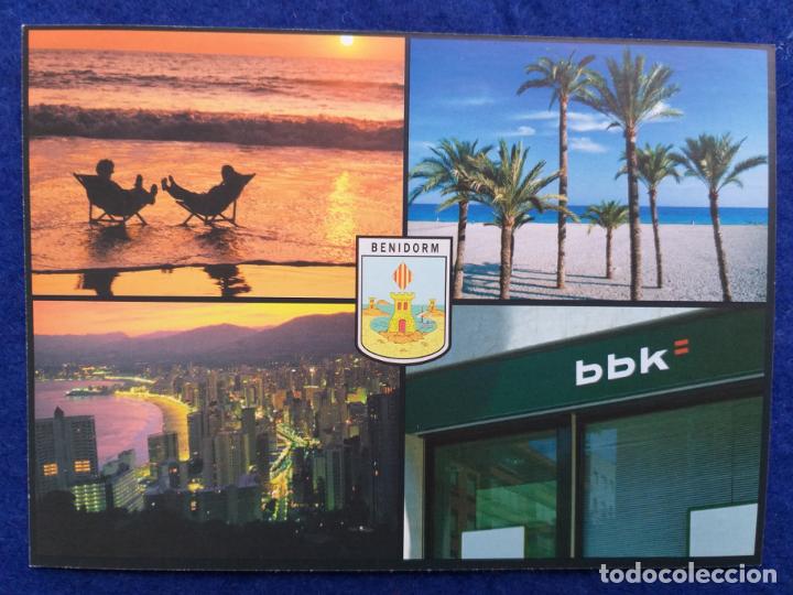 Postales: POSTAL BENIDORM BBK PUBLICIDAD NO CIRCULADA - Foto 1