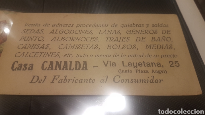 Postales: Cromo publicidad casa canalda - Foto 2