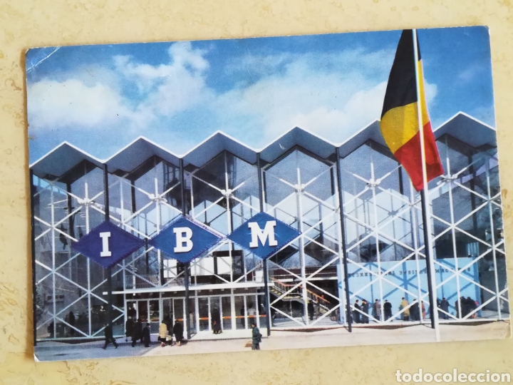 Postales: IBM INFORM&Aacute;TICA PABELLON BRUSELAS 1958 - Foto 1