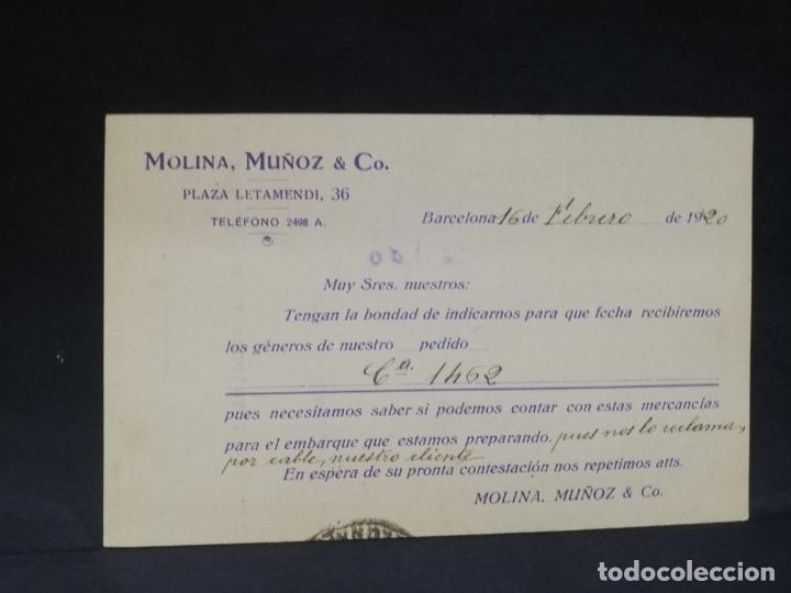 Postales: TARJETA POSTAL PUBLICITARIA. MOLINA, MU&Ntilde;OZ & CO. - Foto 1