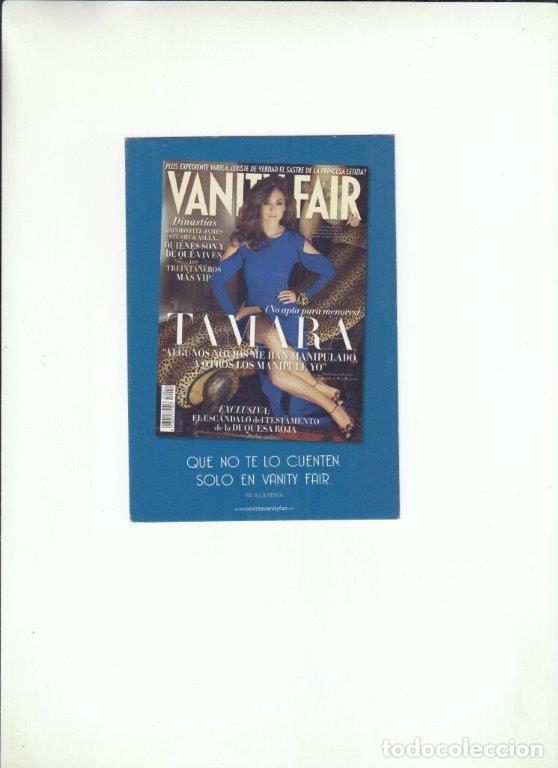 Postales: POSTALFREE. POSTAL REVISTA VANITY FAIR. TAMARA. - Foto 1