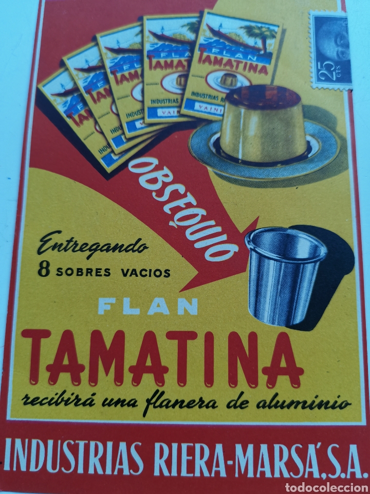 Postales: Postal de propaganda de Flan Tamatina - Foto 2