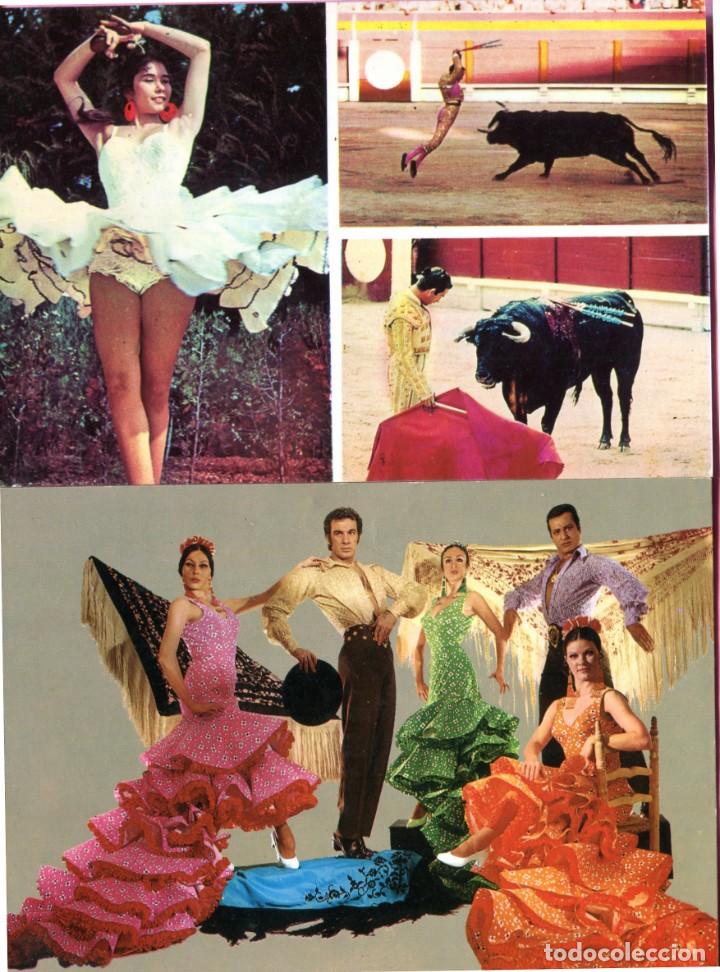 Postkarten: POSTAL DE ESPA&Ntilde;A.. SOL DE EUROPA.. FLAMENCO, PAELLA, TOROS, FIESTA...