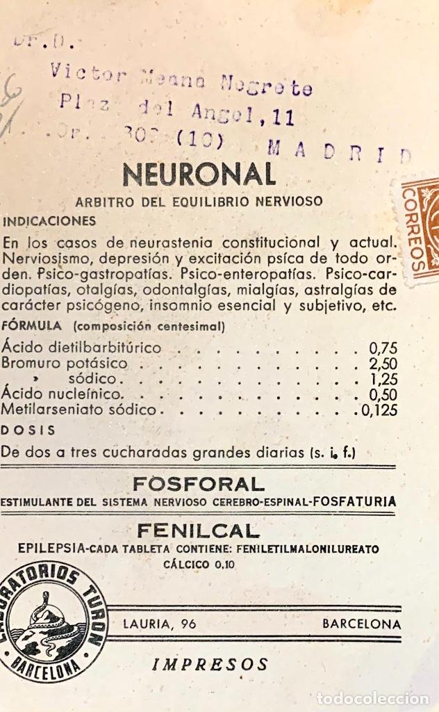 Postales: POSTAL PUBLICITARIA NEURONAL. CIRCULADA. - Foto 2