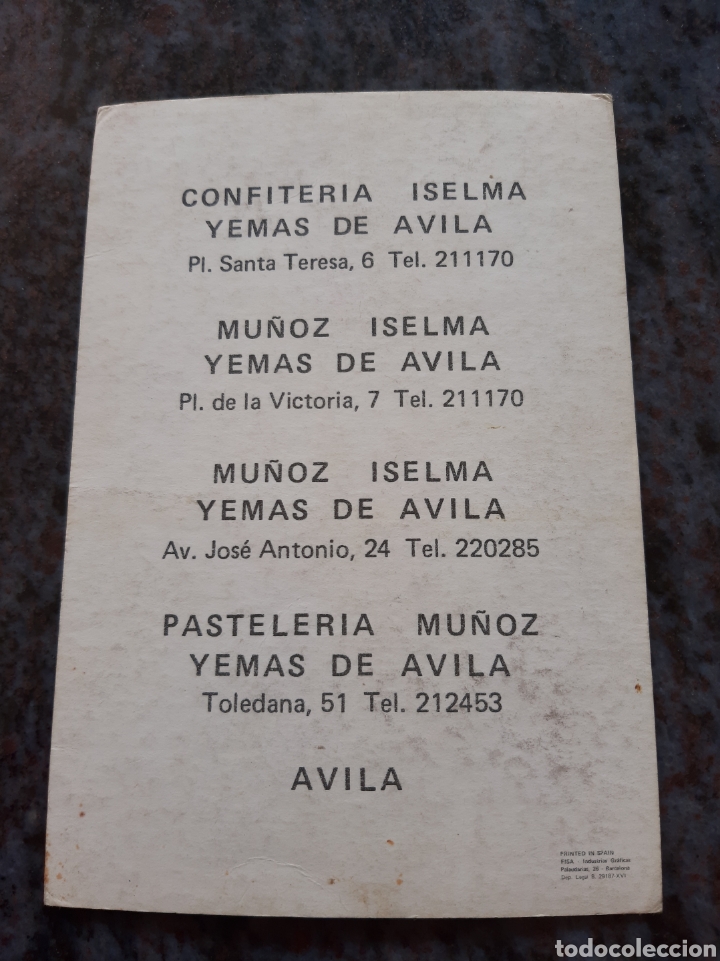 Postales: AVILA CONFITER&Iacute;AS MU&Ntilde;OZ ISELMA - Foto 1