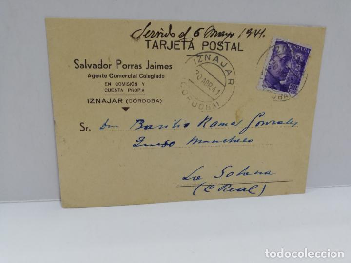 Cartes Postales: TARJETA POSTAL PUBLICITARIA. SALVADOR PORRAS JAIMES. AGENTE COMERCIAL COLEGIADO. CORDOBA. 1941.