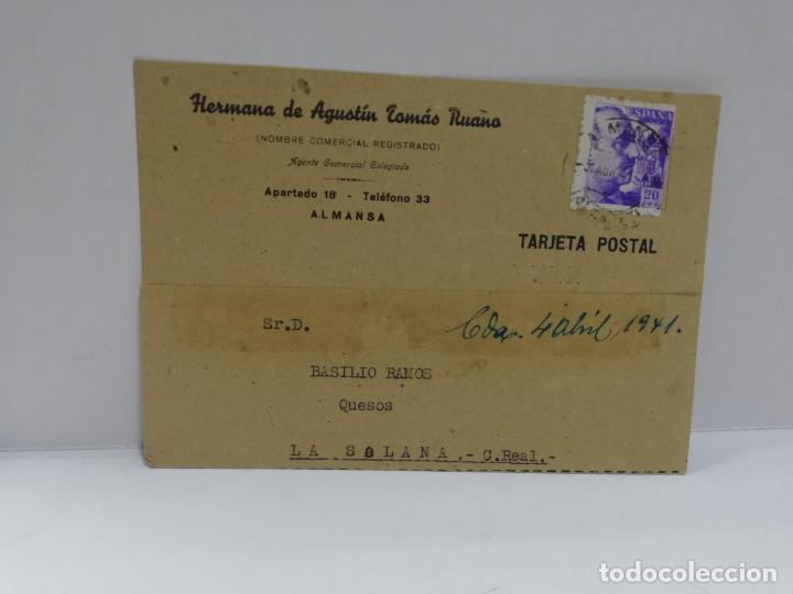 Cartes Postales: TARJETA POSTAL PUBLICITARIA. HERMANA DE AGUSTIN TOMAS RUANO. AGENTE COMERCIAL COLEGIADO.