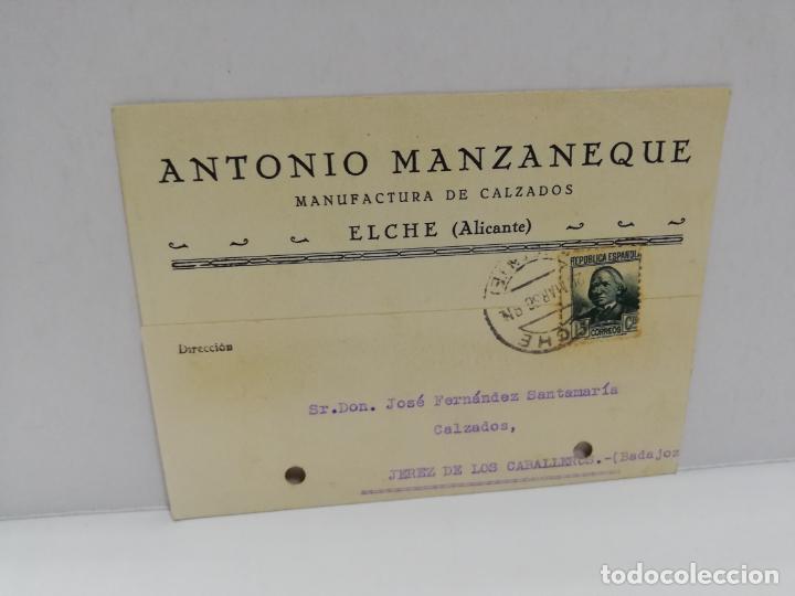 Cartes Postales: TARJETA POSTAL PUBLICITARIA. ANTONIO MANZANEQUE. MANUFACTURA DE CALZADOS.