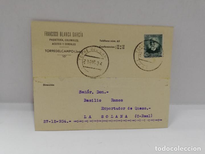 Postcards: TARJETA POSTAL PUBLICITARIA. FRANCISCO BLANCA GARCIA. PAQUETERIA COLONIALES ACEITES Y CEREALES.