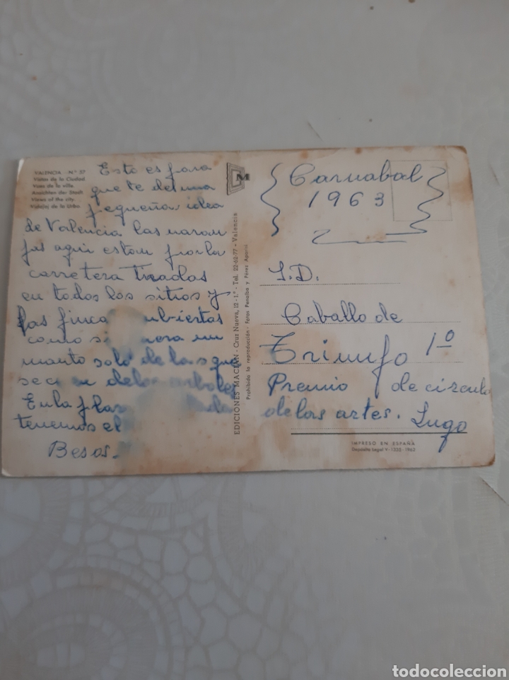 Postales: 1963 VALENCIA EDICIONES MACLAN 57 - Foto 2