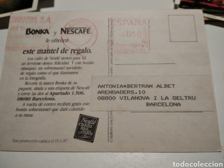 Postales: Postal BONKA y NESCAF&Eacute; regalo - Foto 2