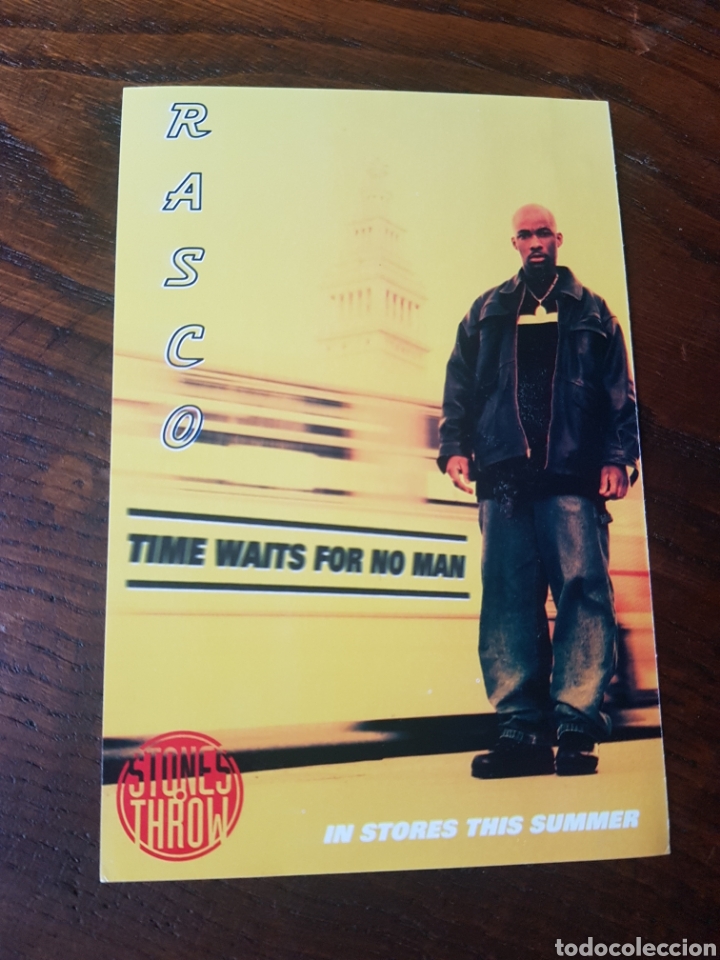 Postales: FLYER POSTAL RASCO TIME WAITS FOR NO MAN 1998