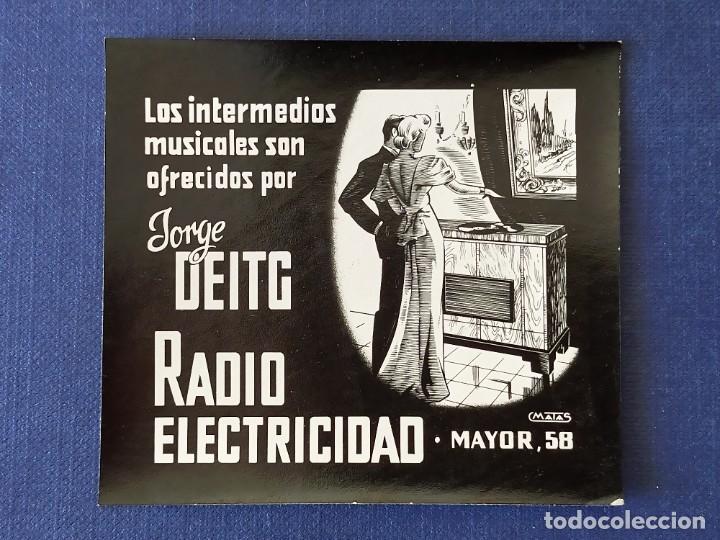 Postcards: POSTALITA PUBLICITARIA CINE / FOTO FIJA: RADIO ELECTRICIDAD JORGE DEITG - MATAS