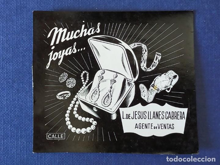 Cartoline: POSTALITA PUBLICITARIA CINE / FOTO FIJA: JOYAS, L DE JESUS LLANES CABRERA, AGENTE DE VENTAS - CALLE